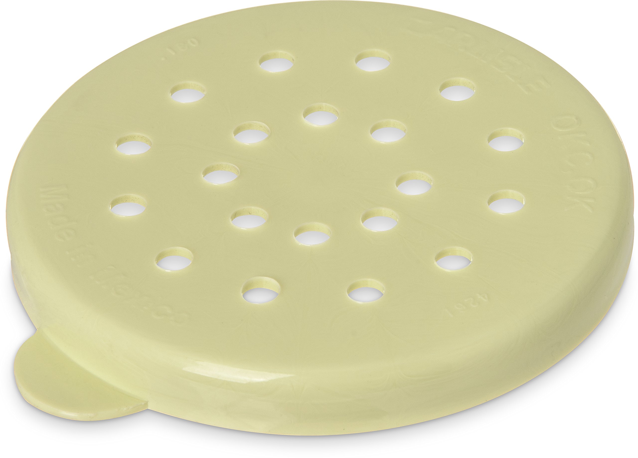 Carlisle FoodService Products 426104 Polyethylene Cheese Dredge Lid Only, 3.12" Diameter, Yellow (Case of 12)