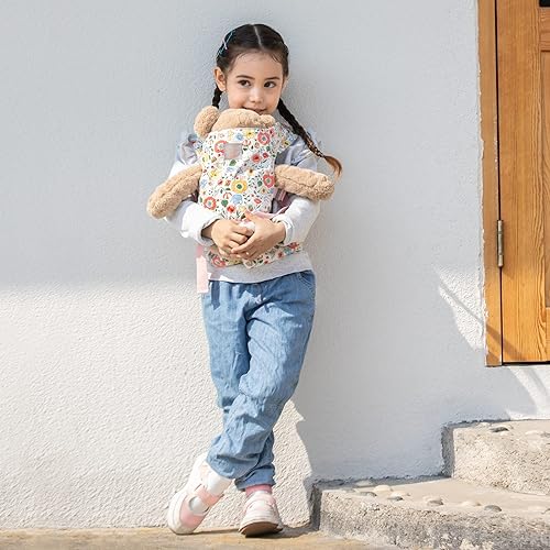 Miniatura 23 de GAGAKU Portabebés para niñas pequeñas, Eslinga portabebés de juguete para niños, accesorios de muñecas Reborn - Rosa - Conejo rosado