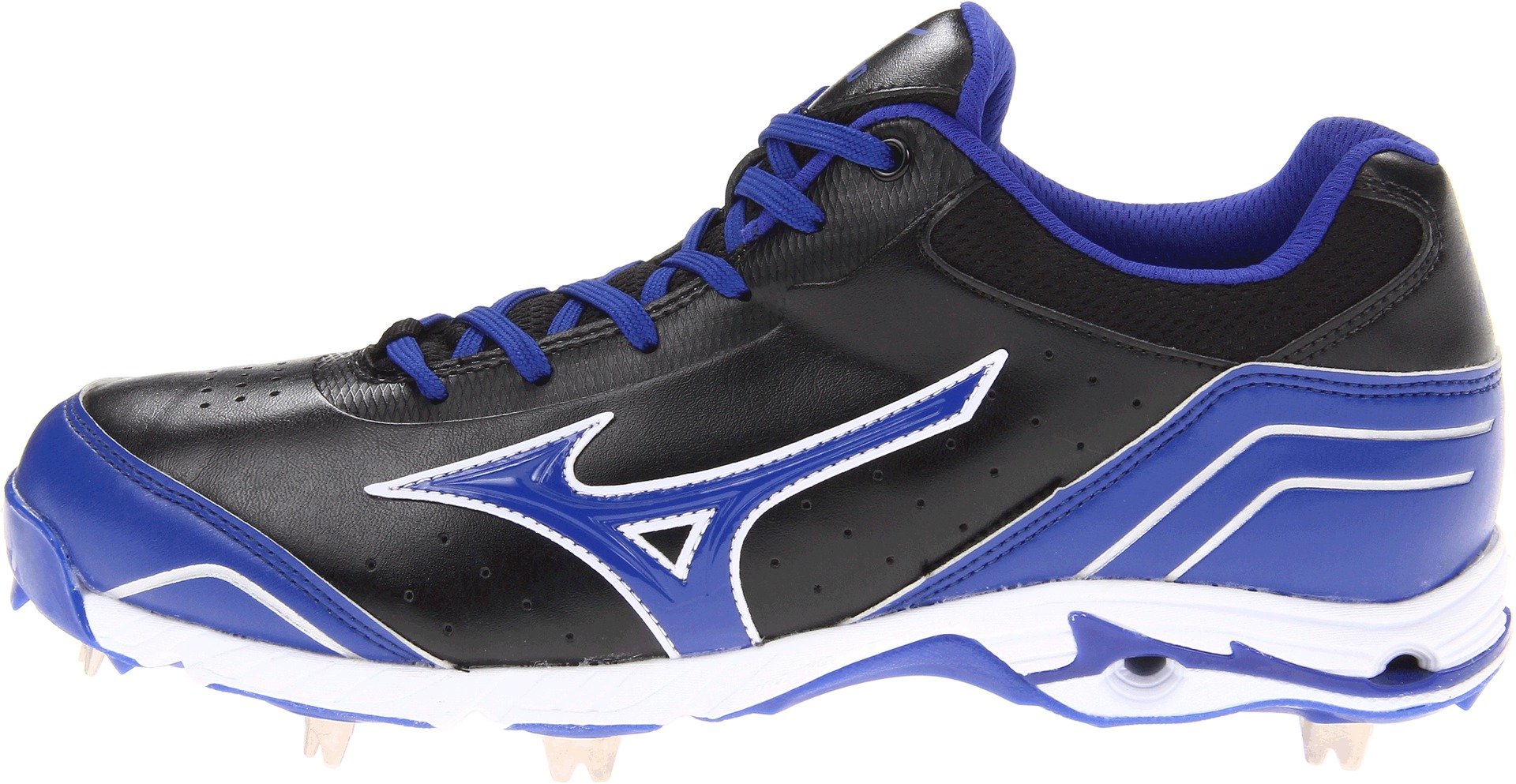 Mizuno Men's 9-Spike Advanced Classic 7 Baseball Cleat,Black/Royal,8 M US