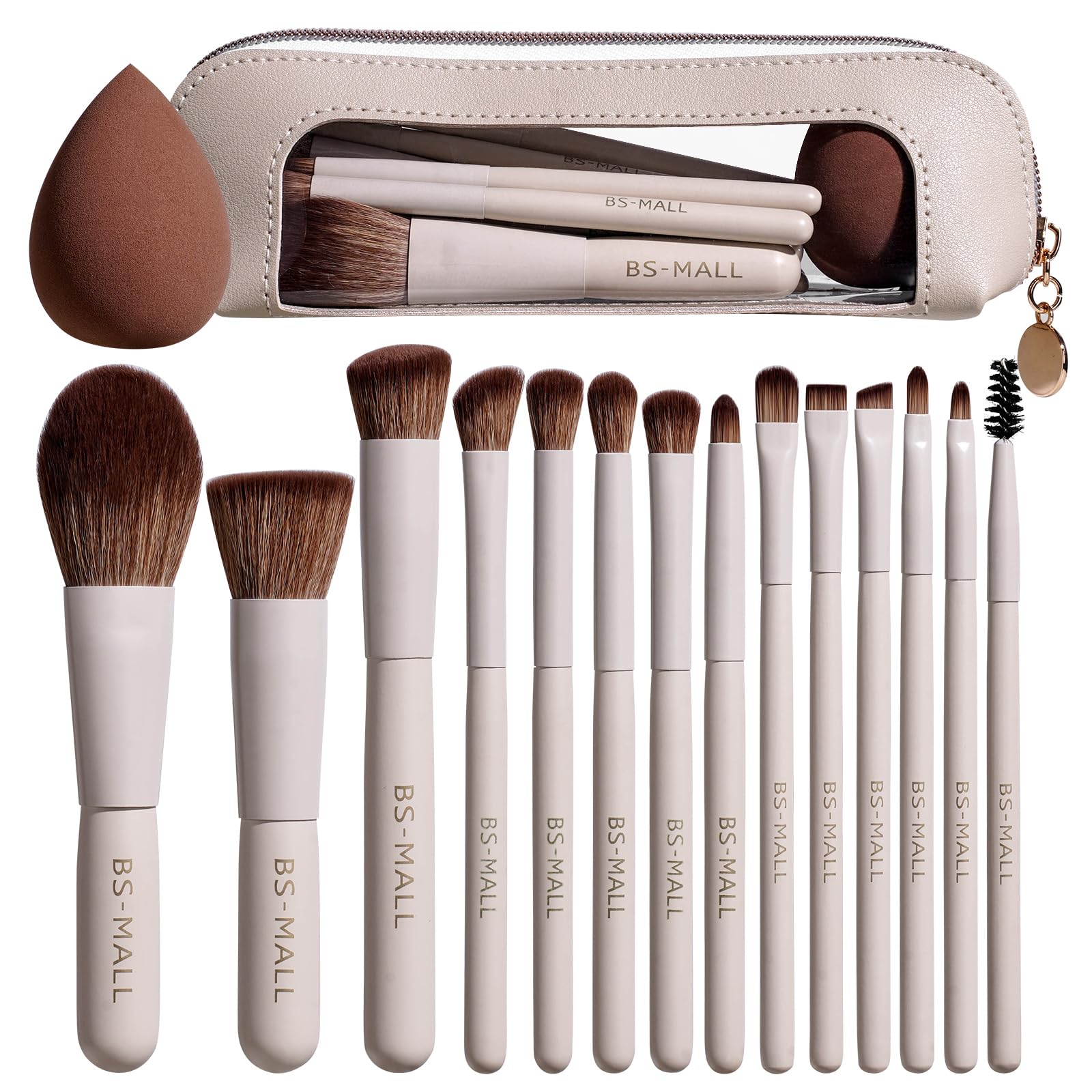 Travel Makeup Brush Set - 14 Piece with Case -8 Travel Makeup Brush Set - 14 Piece with Case -8