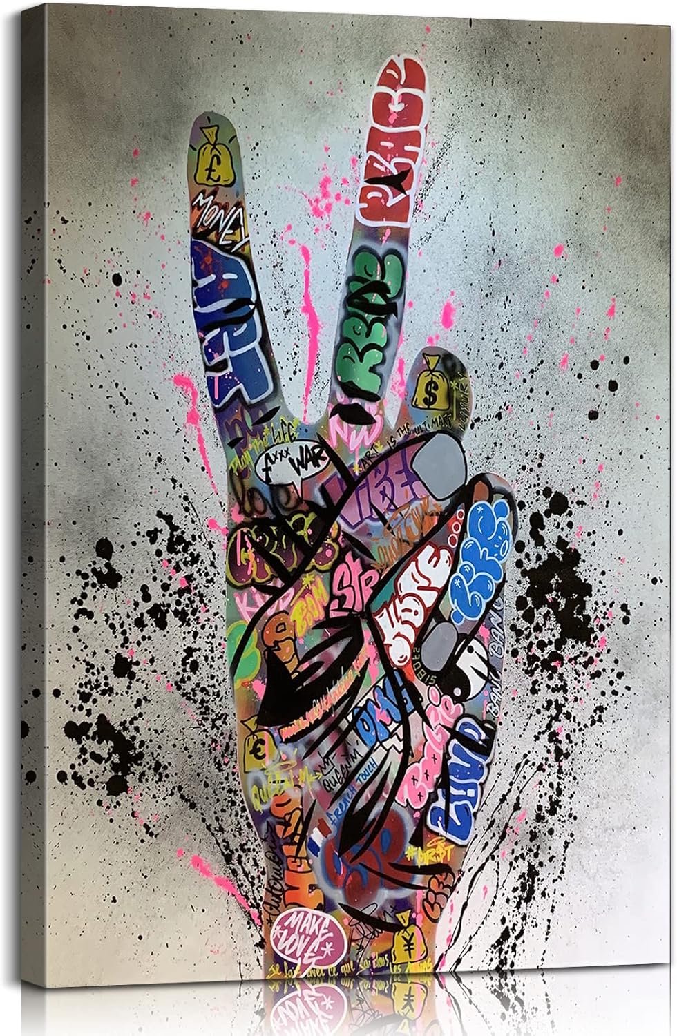 Graffiti Pop Art Wall Decor Graffiti Victory Gesture