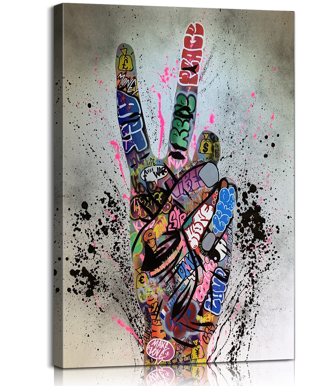Amazon｜Victory Hand グラフィティ ウォールアート カラフル