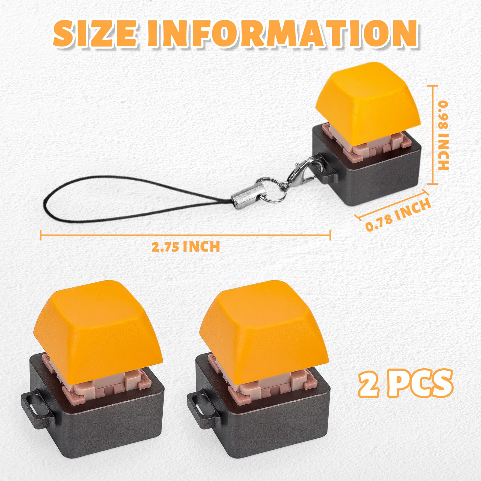 Byhoo 2 piezas de teclado de aleación de aluminio, juguete ligero para teclado con clic, teclado mecánico silencioso, para biblioteca y lugar silencioso para aliviar el estrés