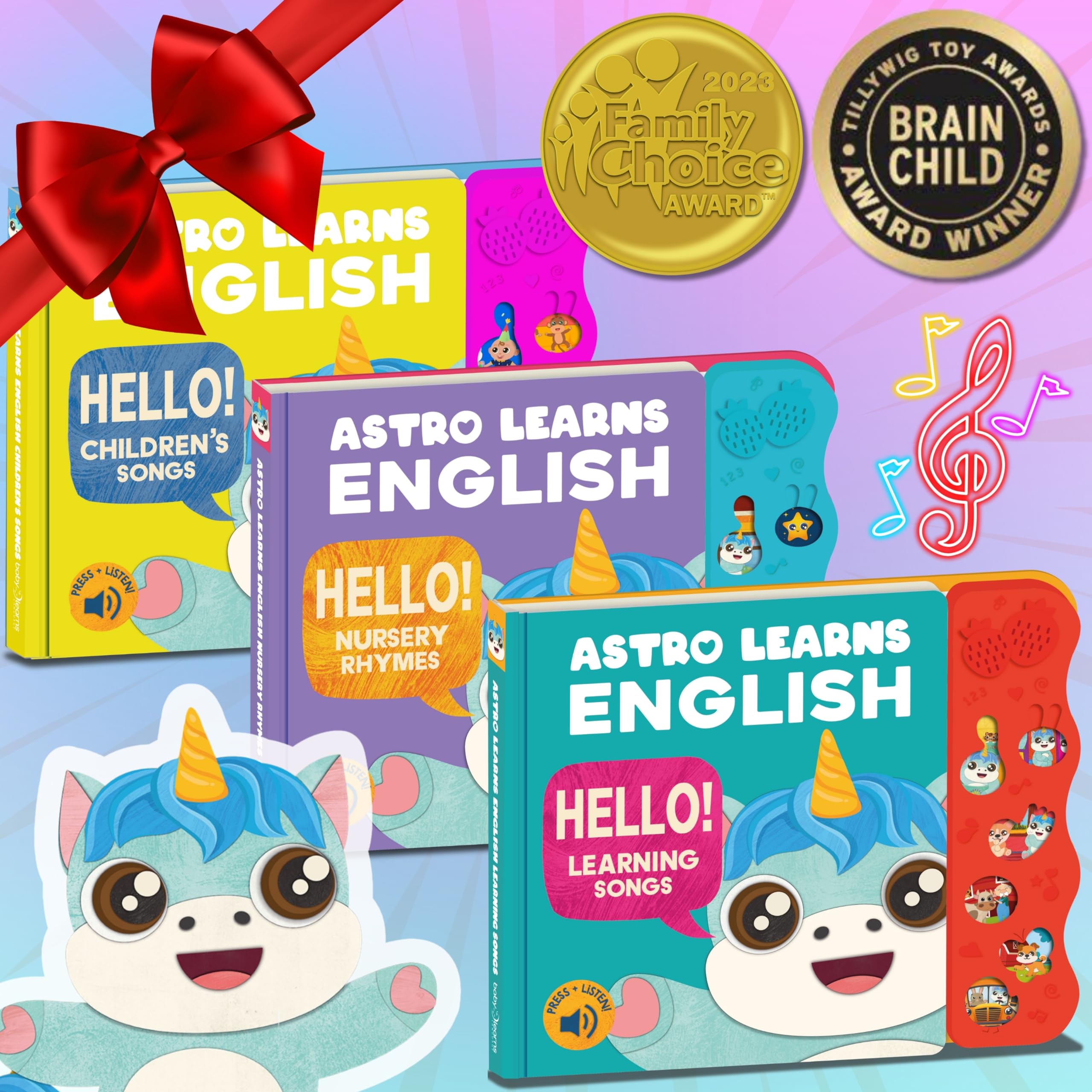 New! Astro Learns English Bundle Deal! | Interactive Talking Books; Musical Educational Toys for Toddlers 1-3; 12 Month 18 Month Old Toys; 1 Year Old Girl Birthday Gift; 1 Year Old Boy Birthday Gift