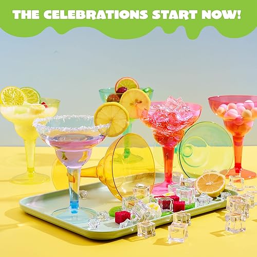Miniatura 2 de JOYIN Paquete de 36 vasos de plástico Margarita de 12 onzas desechables Cinco De Mayo Fiesta Decoración para fiestas divertidas de tacos tazas de