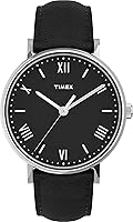 Vista 1 de Timex Reloj con correa de cuero Southview de 1614in para hombre Negrotono plateado