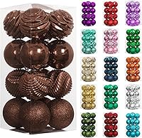 Vista 7 de XmasExp - Juego de 24 adornos de Navidad inastillables, bolas de árbol de Navidad, decoraciones para bolas de árbol de Navidad, 40 mm/1.57