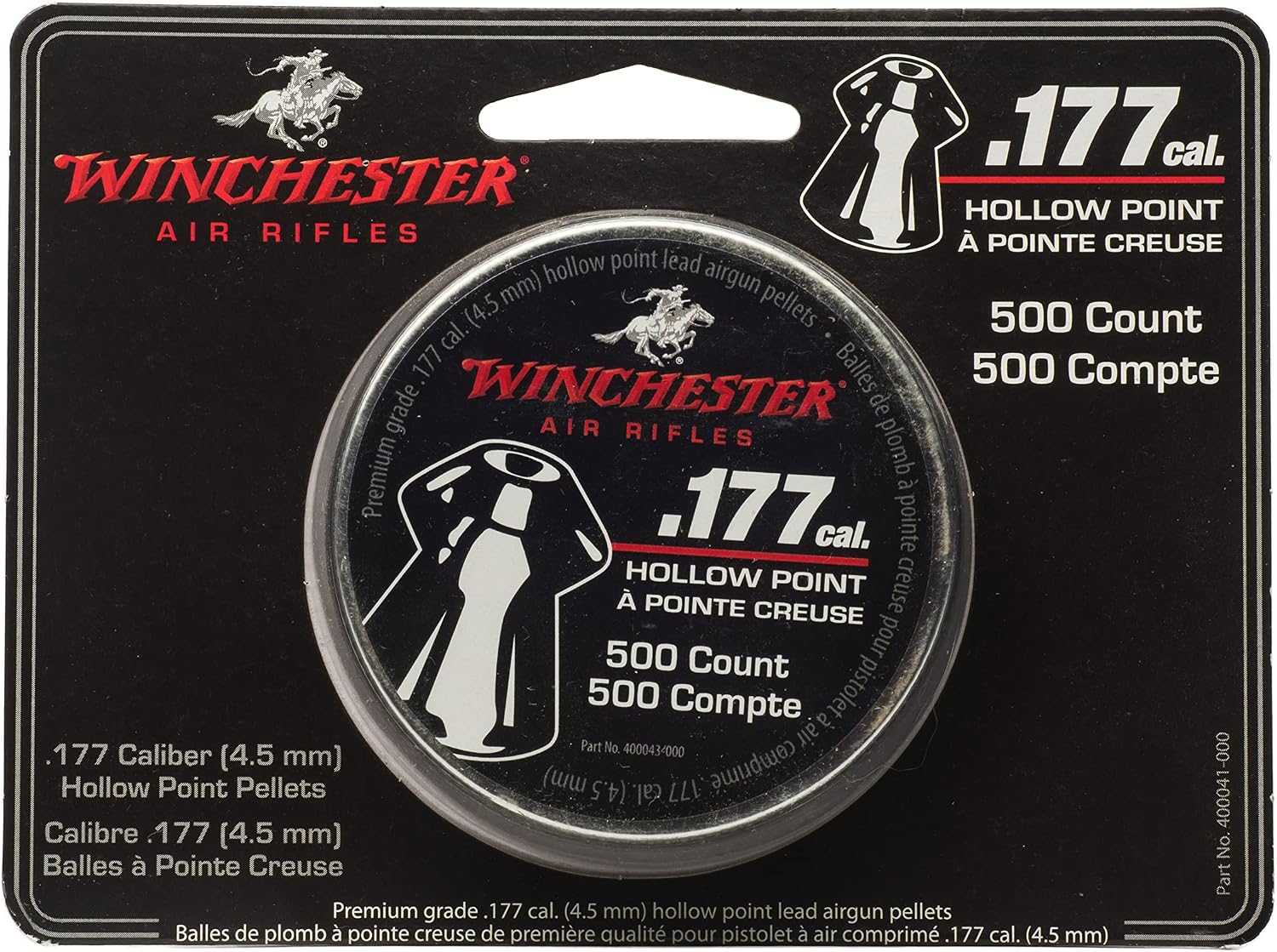 Daisy 987418-446 Win 500 ct .177, Hollow Point Pellets