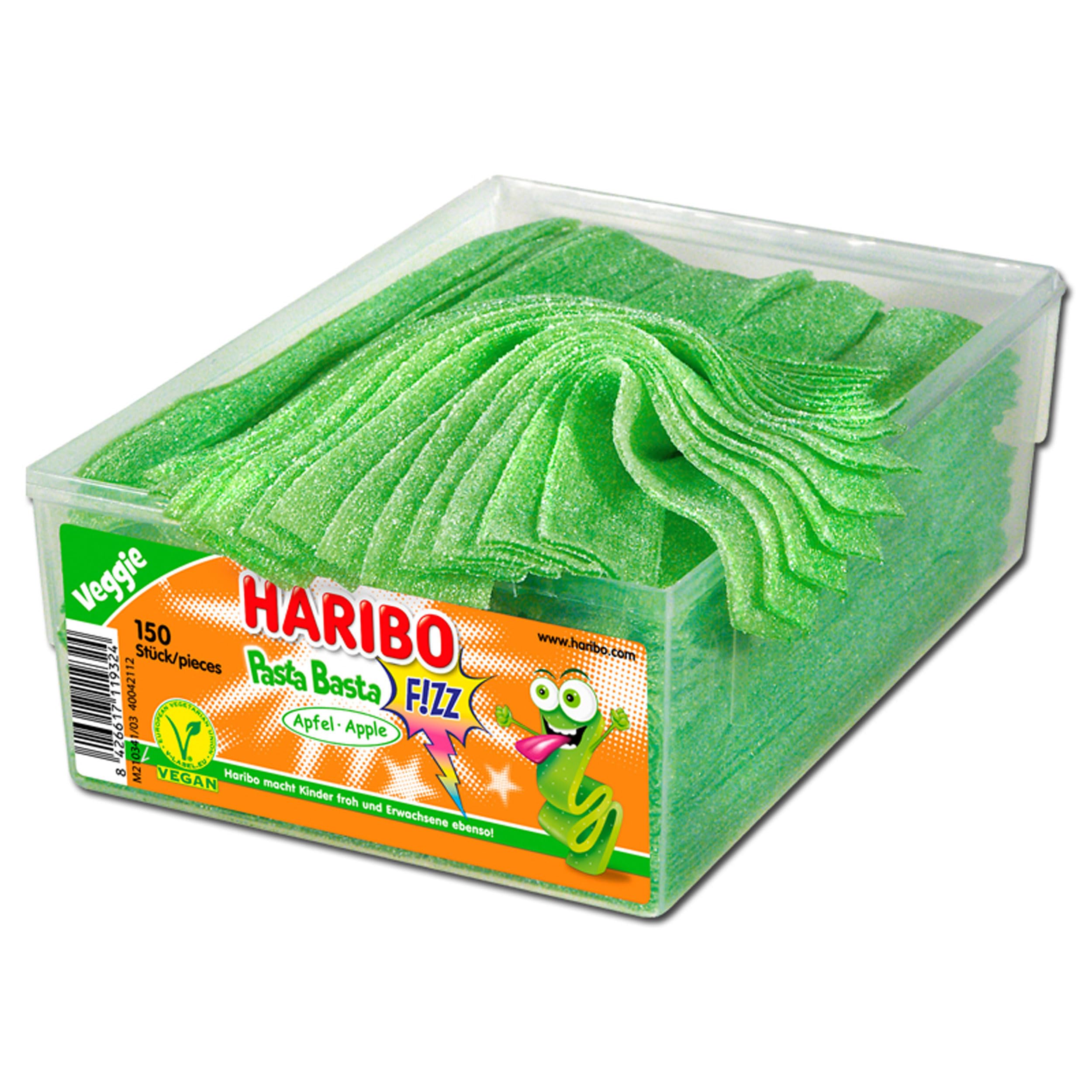 HARIBO - Pasta Basta - Fruchtgummi - Apfel - Box mit 150 Stück