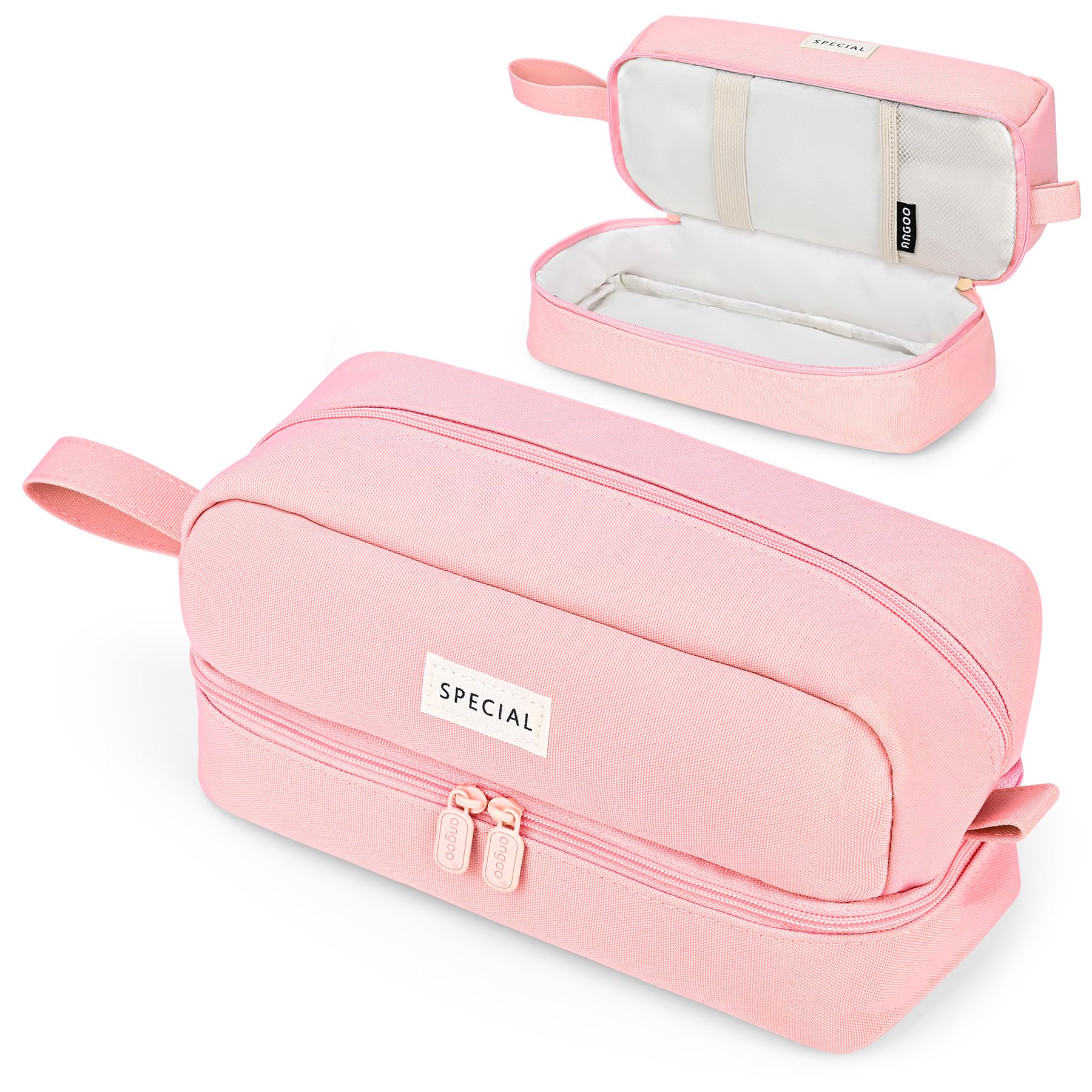 Yoeege Estuche Escolar, Multifunctional Estuche Grande, Estuches Escolares Kit De Lápices De Gran Capacidad, Estuches Escolares para Estudiantes, Niñas, Niñas y Adolescentes,Rosa