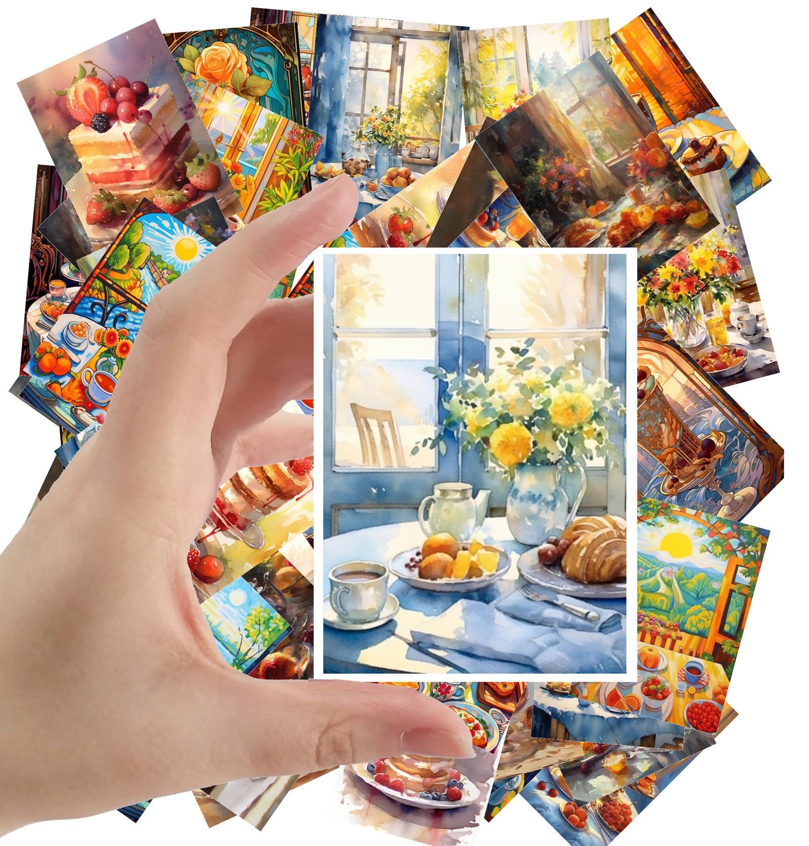 Stickers rétro de cuisine vintage avec 24 grands autocollants pour illustrer vos cartes de vœux