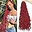 Leeven Soft Locs 36 Inch New Faux Locs Burgundy Super Long Goddess Locs Crochet Braids Hair 7 Packs Pre-looped Curly Wavy Synthetic Braiding Hair for Women BUG