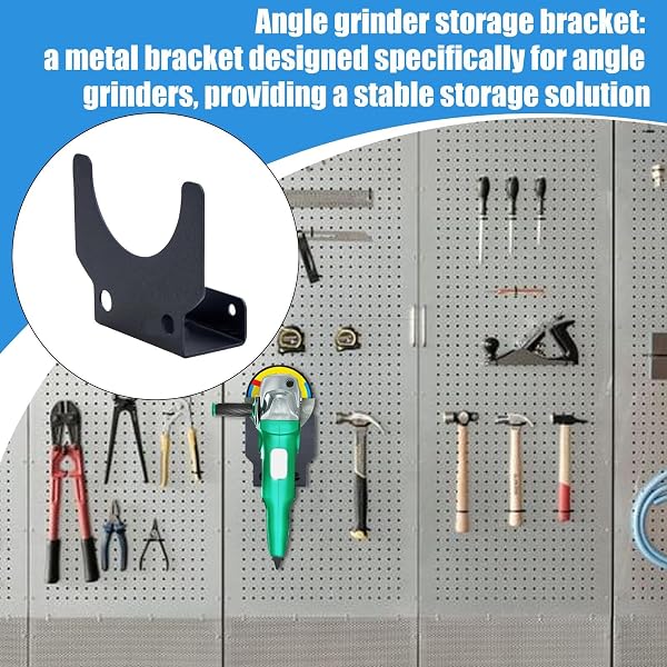 Angle Grinder Rack - Wall Mount Tool Holder Steel Organizer | Grinder Wall Mount, Polisher Storage Stand, Garage Cabinet Hanger for Home Workshop Utility Room Tool Storage Equipment Organizer - 5