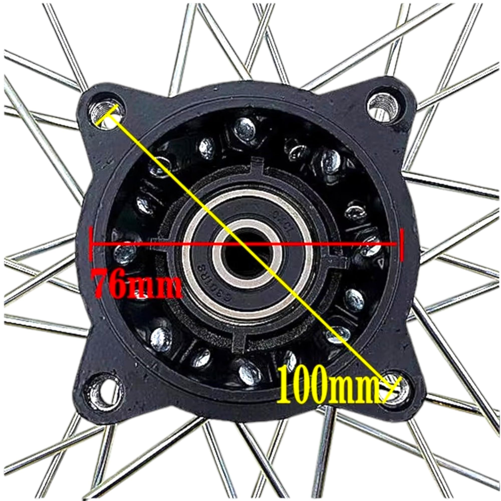 Rueda Neumático con camara y llanta 2.50-14 60/100-14 MIC 30M Llanta 1.4x14 Eje 15mm para Pit Bike, Dirt Bike, Cross Bike, Irbis KAYO, Bosuer BSE, 50-90cc 110cc 125cc 140cc 150cc 160cc