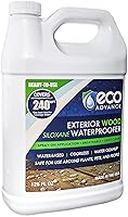 Eco Advance Siloxane Wood Waterproofer: Odorless Spray-On Sealer for Decks, Fences & Siding - Safe for Pets, Plants, 1 Gallon