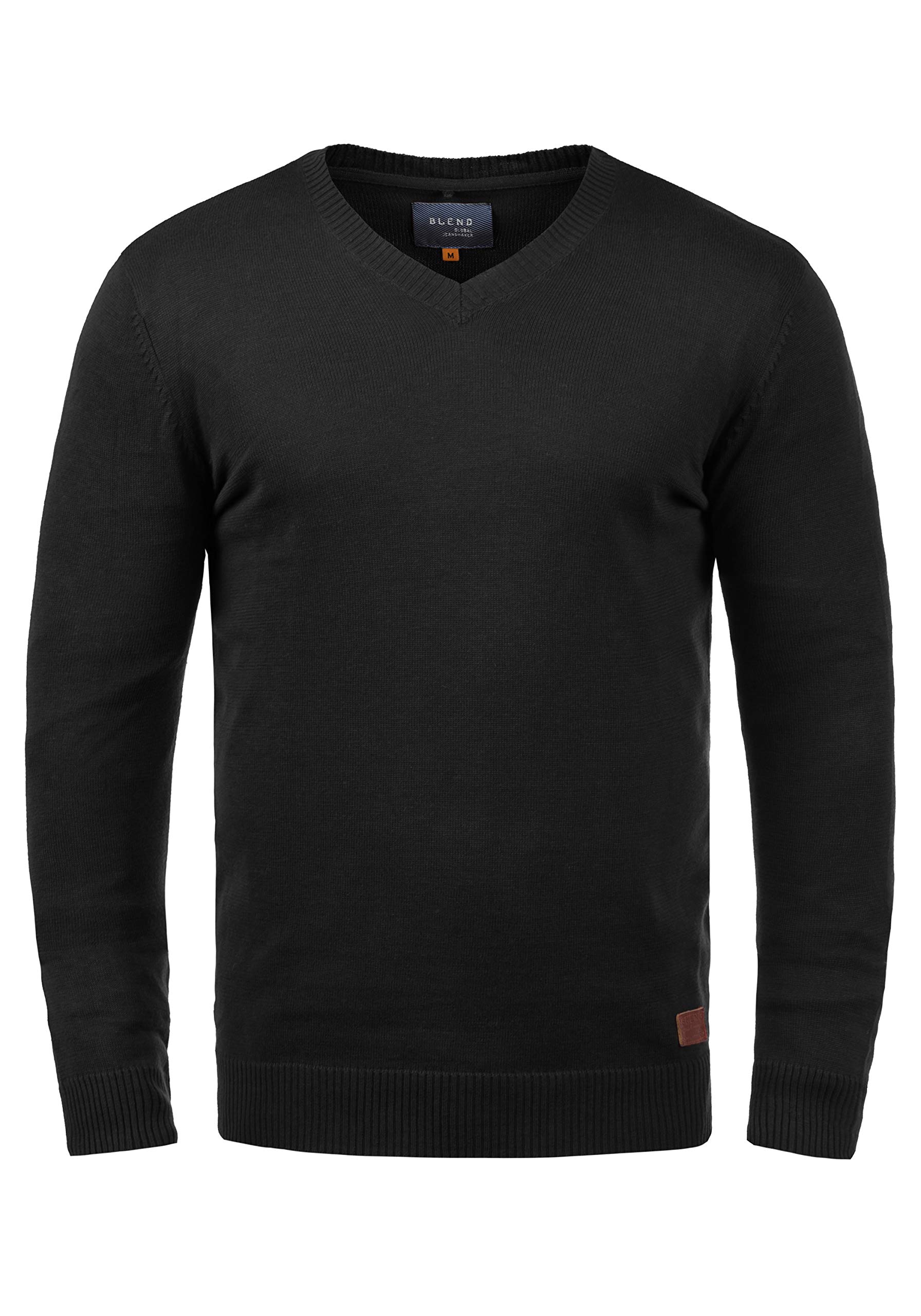 Blend BHLasse Herren Strickpullover Feinstrick Pullover mit V-Ausschnitt Baumwollmischung Regular fit