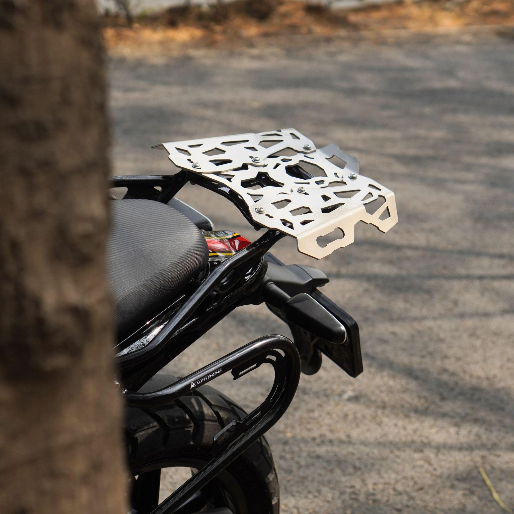 Auto Engina Adjustable Top Rack Compatible for Royal Enfield Guerrilla 450, Silver-image-44