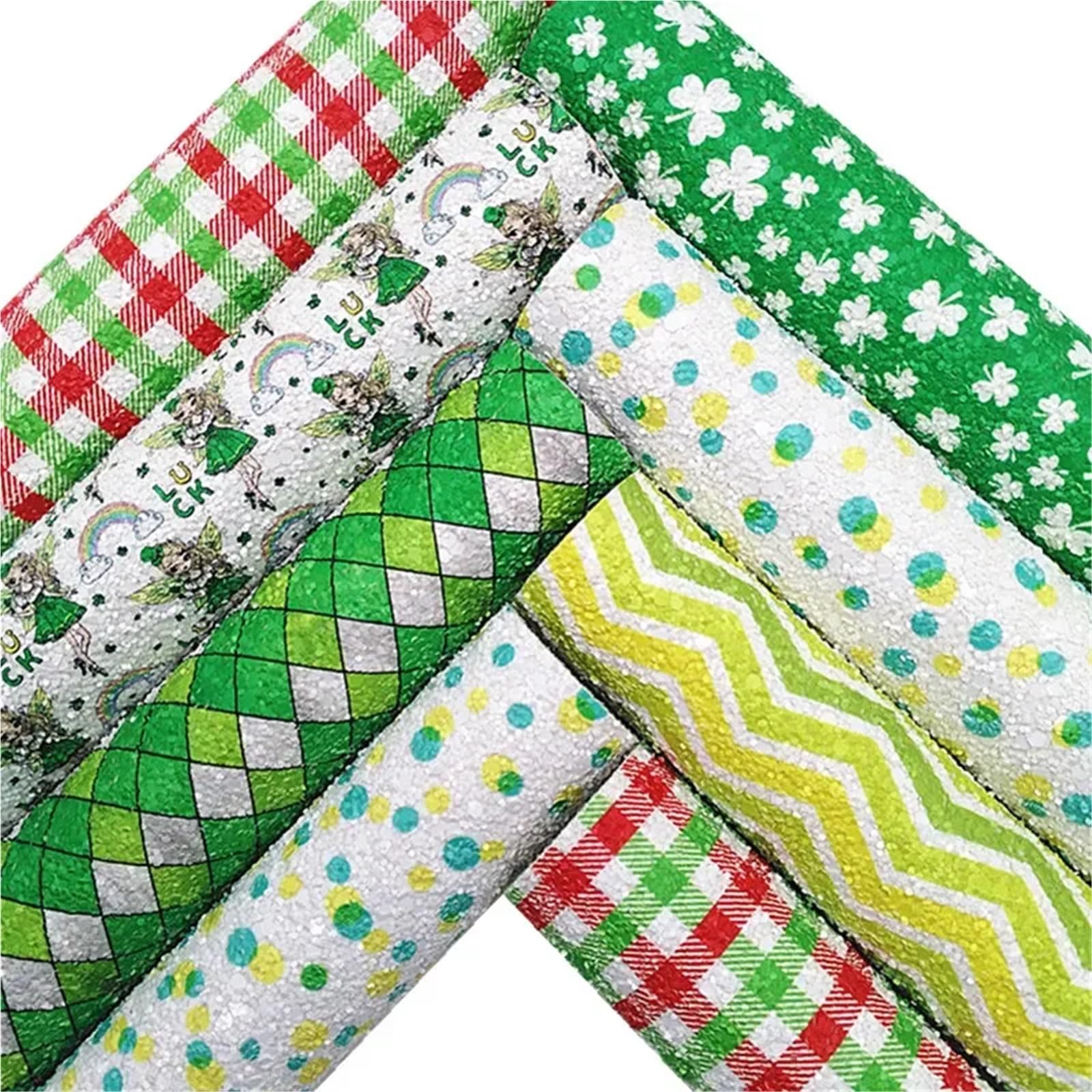 Tessuto in finto vinile glitterato in PVC con supporto in feltro