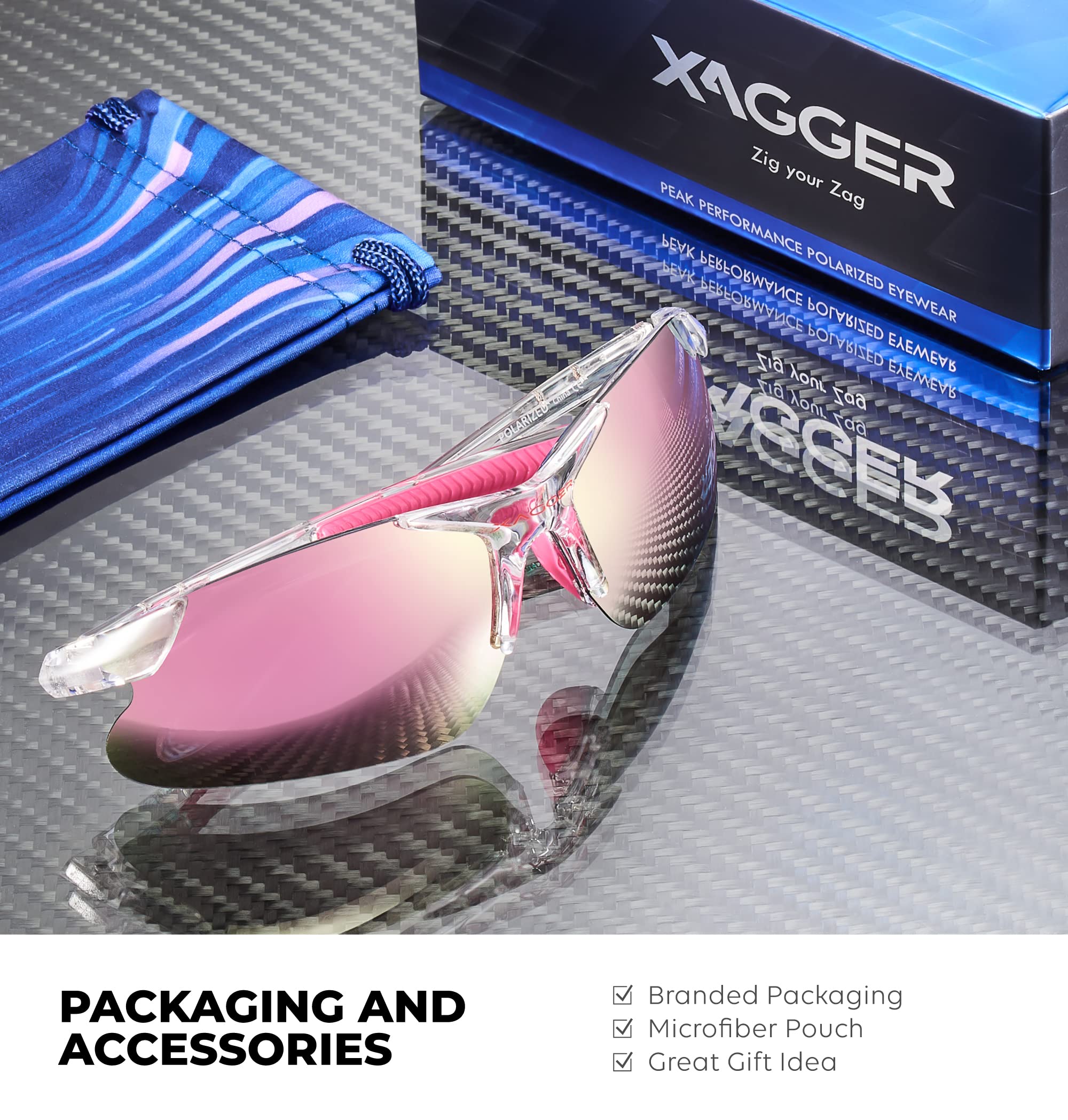 Polarisierte Sport-Sonnenbrille für Jungen und Mädchen, TR90-Rahmen, transparent | Spiegel rosa, Alter 8-14 Jahre, Wrap-Around-Form, Moderner Stil, Unisex, 100% UVA & UVB Schutz