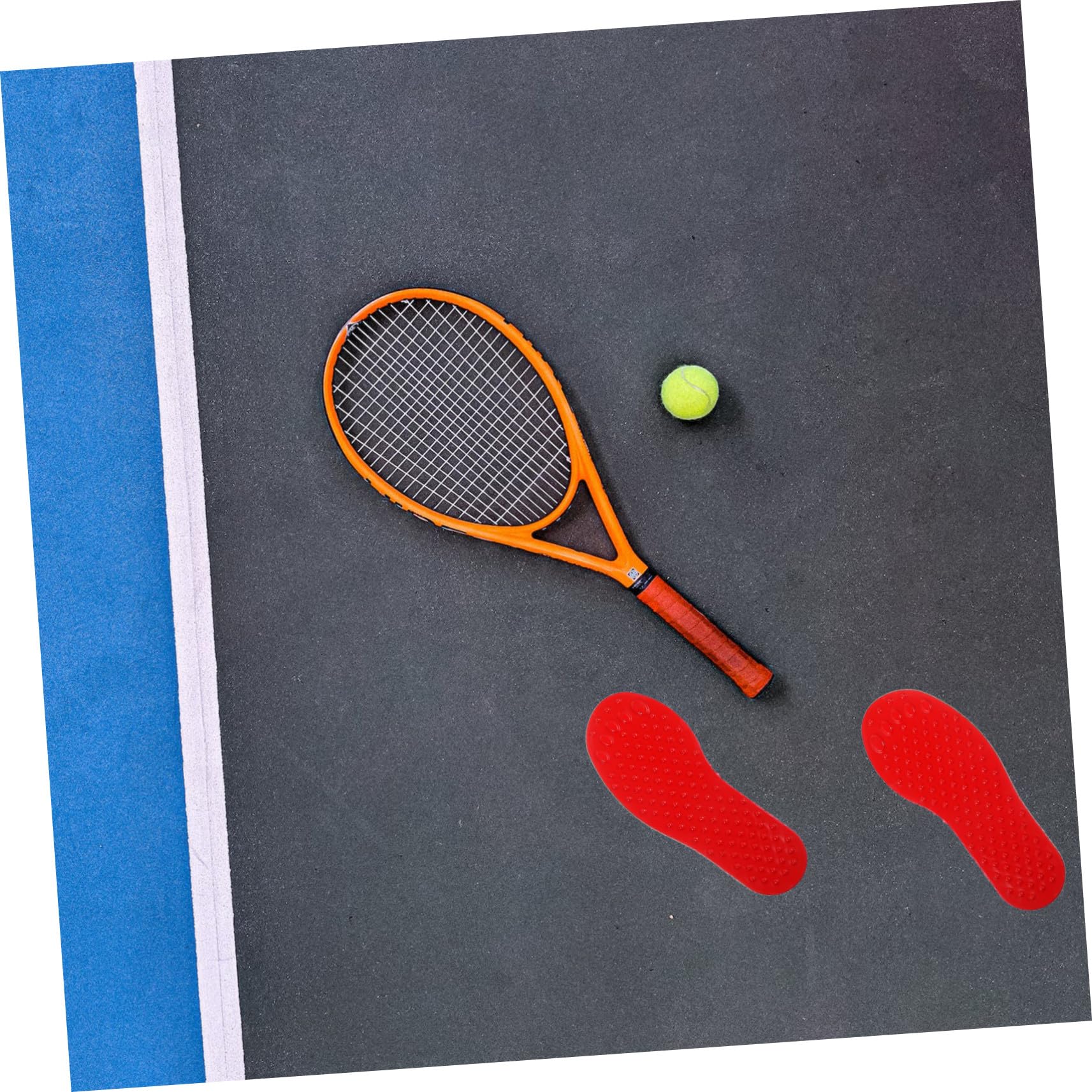 Mikikit Marqueurs de Sol en Forme de Pied 10 Pièces en PVC Solide et Faciles à Retirer pour Entraînement de Football en Intérieur et Extérieur Terrain de Tennis Style Aléatoire
