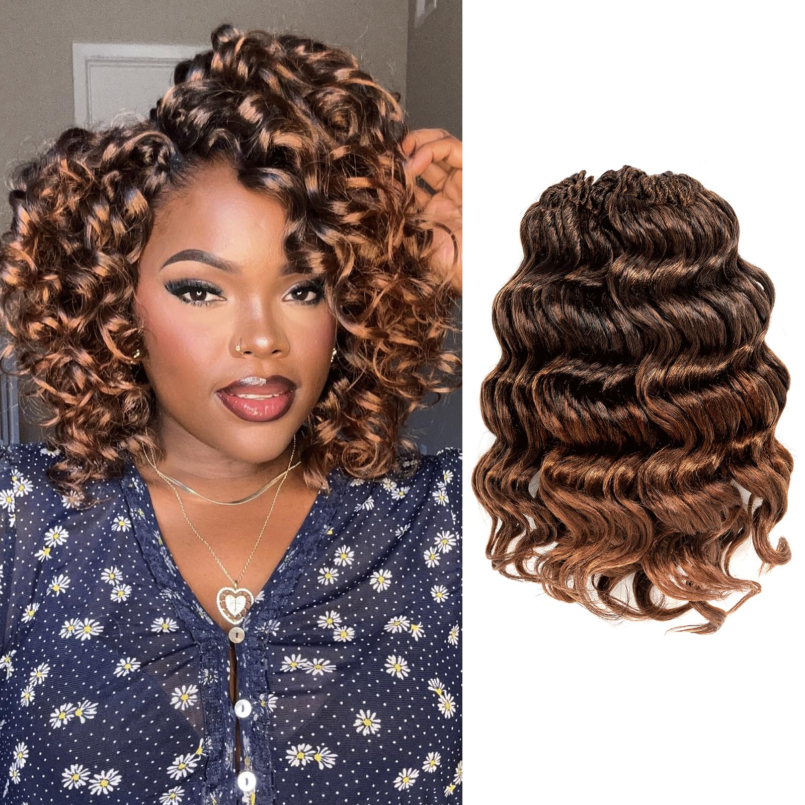 Amazon.com : Toyotress Ocean Wave Crochet Hair - 12 Inch 8 Packs