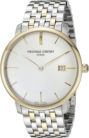 Frederique Constant Mens FC306V4S3B2 Slim Line Two-Tone Stainless Steel Watch