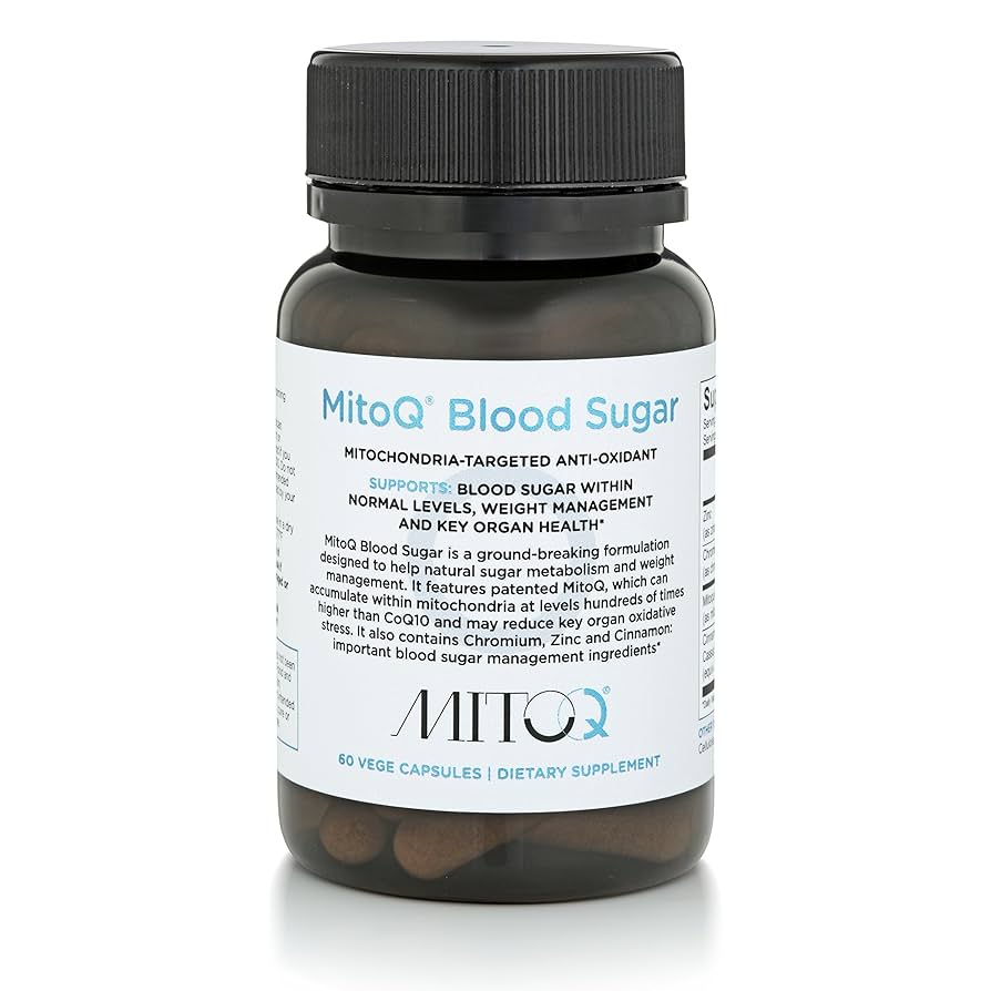 MitoQ Blood Sugar 60 Capsules CoQ10 Antioxidant - MitoQ w