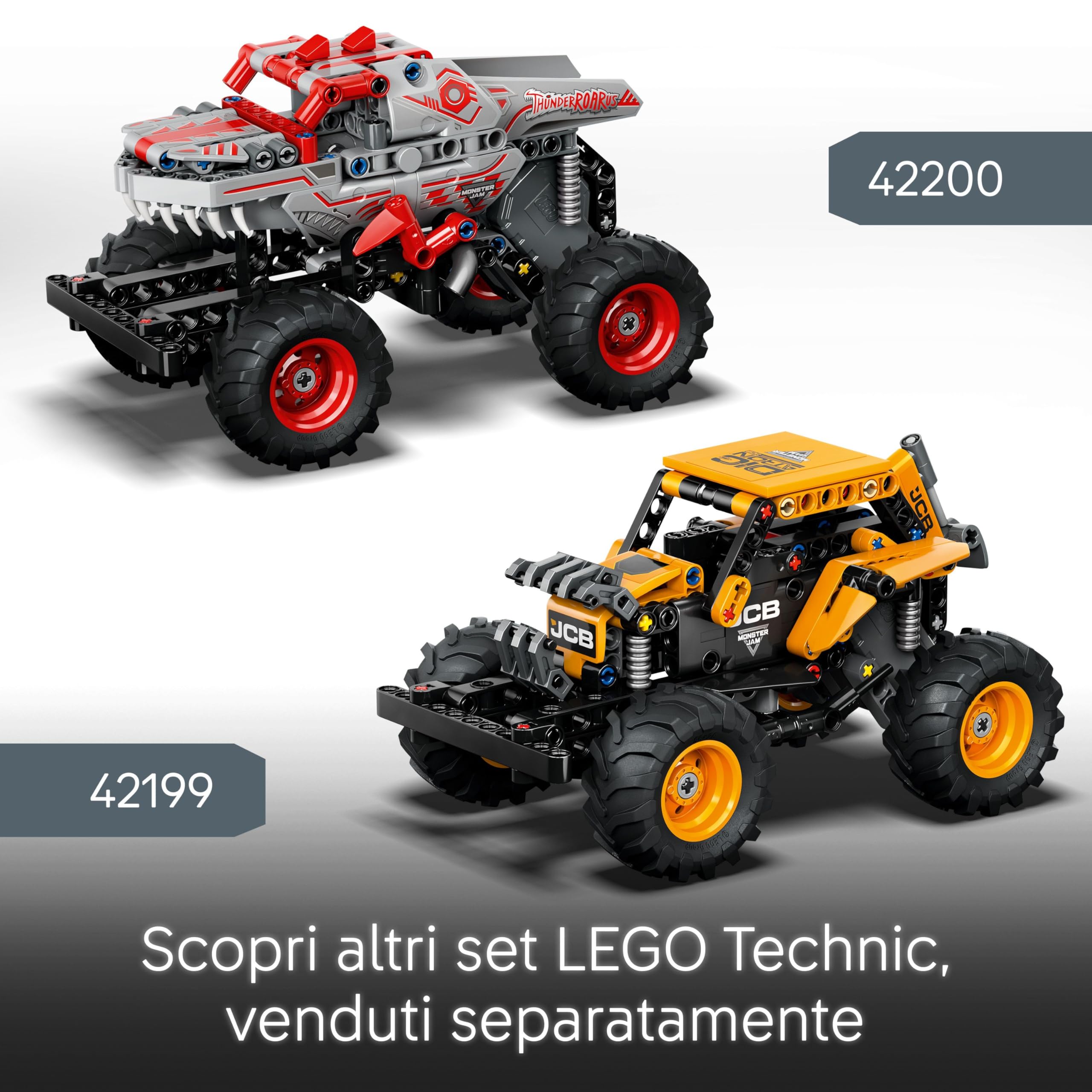 LEGO Technic Monster Jam ThunderROARus Pull-Back Truck Toy - Vehicle Building Set for 7+ Year Old Boys & Girls Who Love Creative Play - Gift Idea 42200