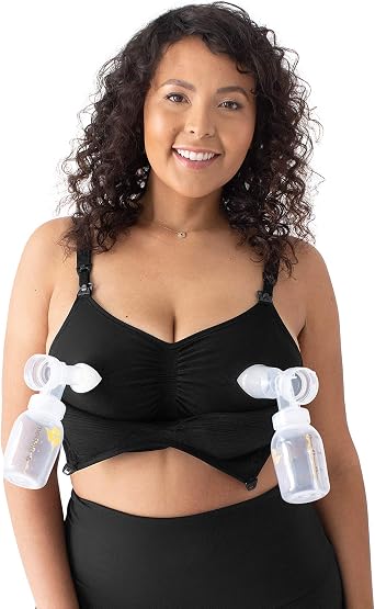 Kindred Bravely 2-Pack Hands Free Pumping Bra & Sleep Pumping Bra Bundle (Black, Medium-Busty)