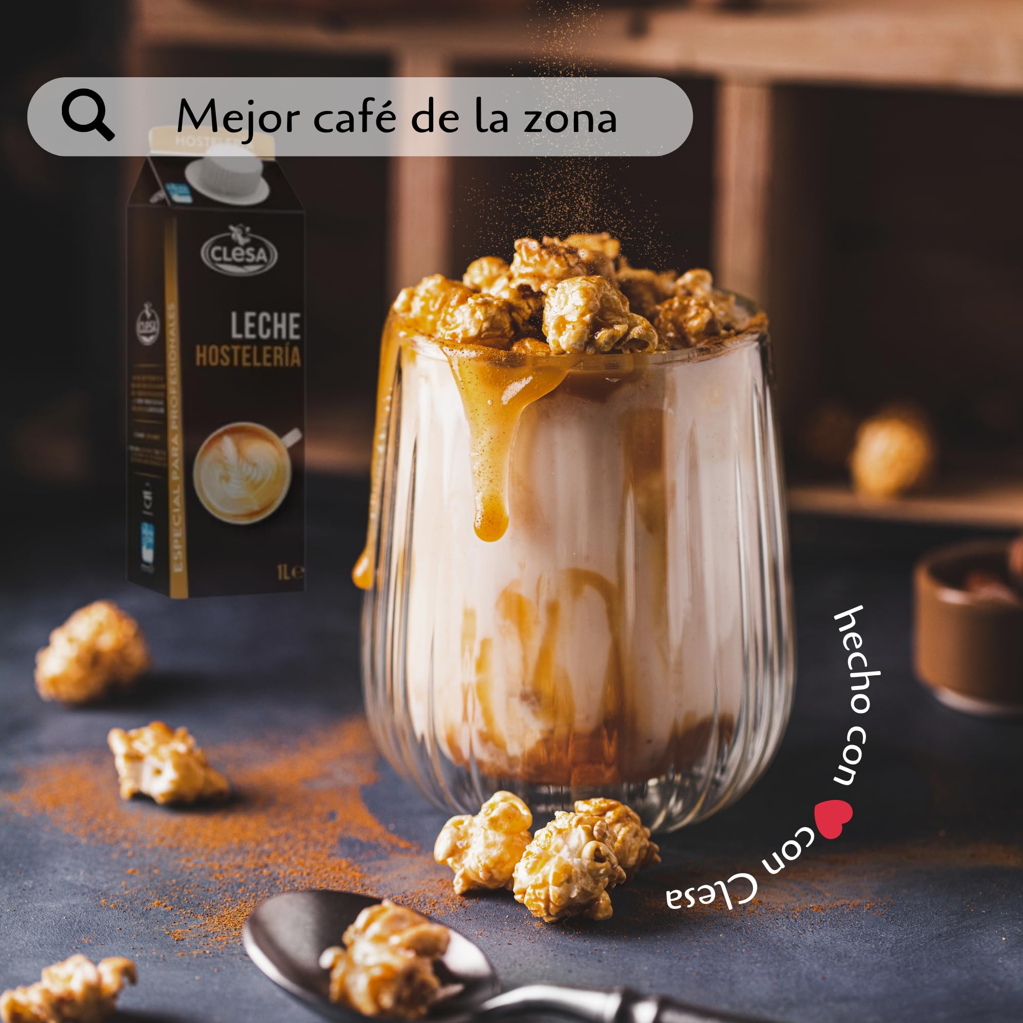 Clesa Leche Semidesnatada Especial Hostelería 6 x 1 L - Tapón Antigoteo