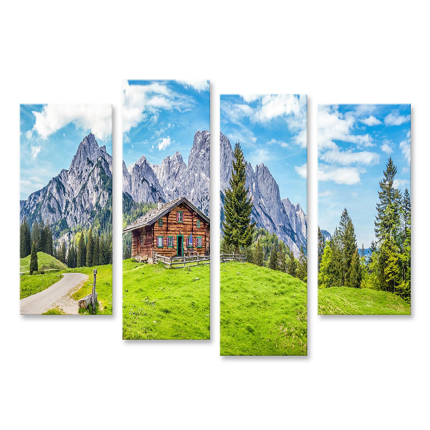 Islandburner Leinwandbild Toskana Sonnenaufgang - 100x57cm Wanddekoration