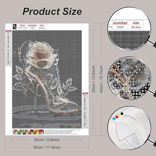 Miniatura 2 de Stalente Kits de pintura de diamantes para adultos, kits de arte de diamantes 5D para principiantes, pintura de diamante redonda para decoración de