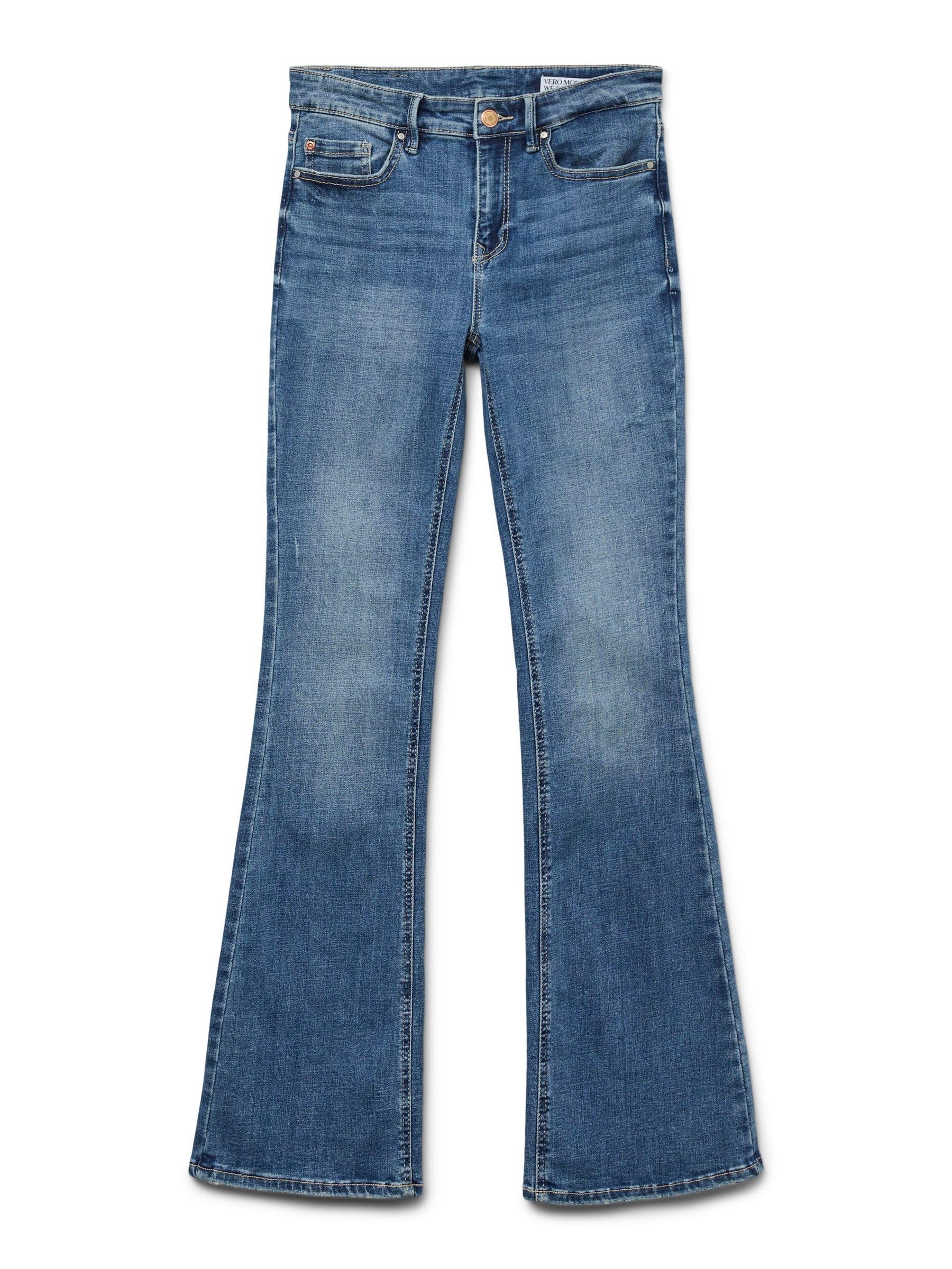 Vero Moda Pantalones Vaqueros para Mujer, Medio De Mezclilla Azul, LW x 34L