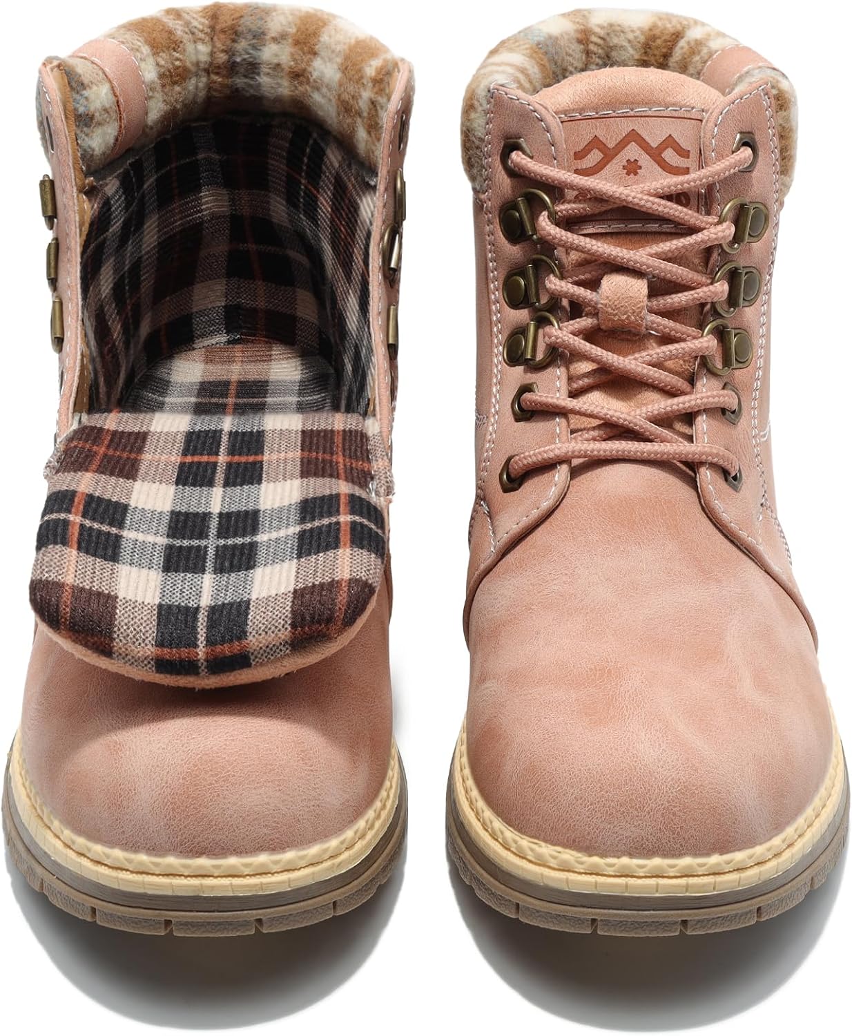 COTTIMO womens hiking snow boots rear view showing outsole tread