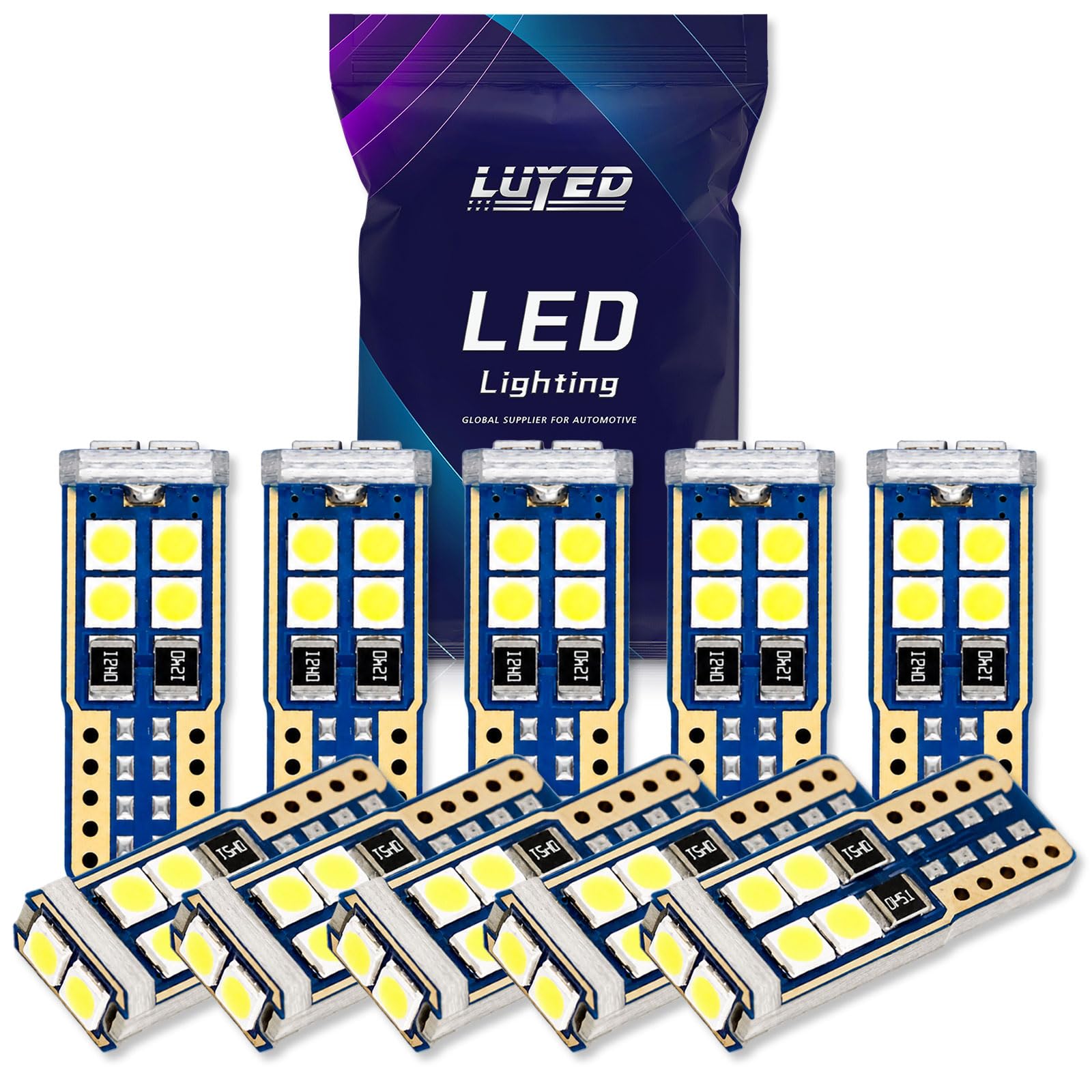 2 X Super Bright 2835 6-EX Chipsets Error Free 1.25 inches DE3175 DE3021 DE3022 3175 LED Bulbs Used For Dome light,Xenon White (Xenon White, 10pcs-194/168)