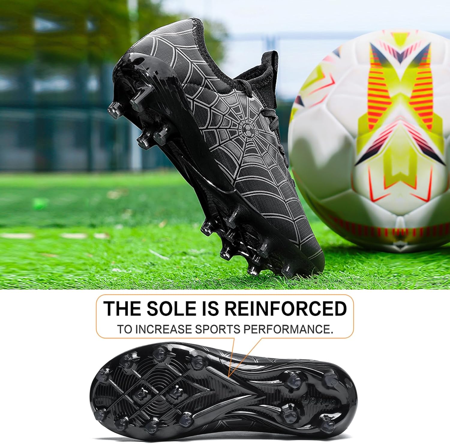 Boys Girls Soccer Cleats Youth Futsal Groud Athletic Outdoor Trainning Football Shoes for Little/Big Kid