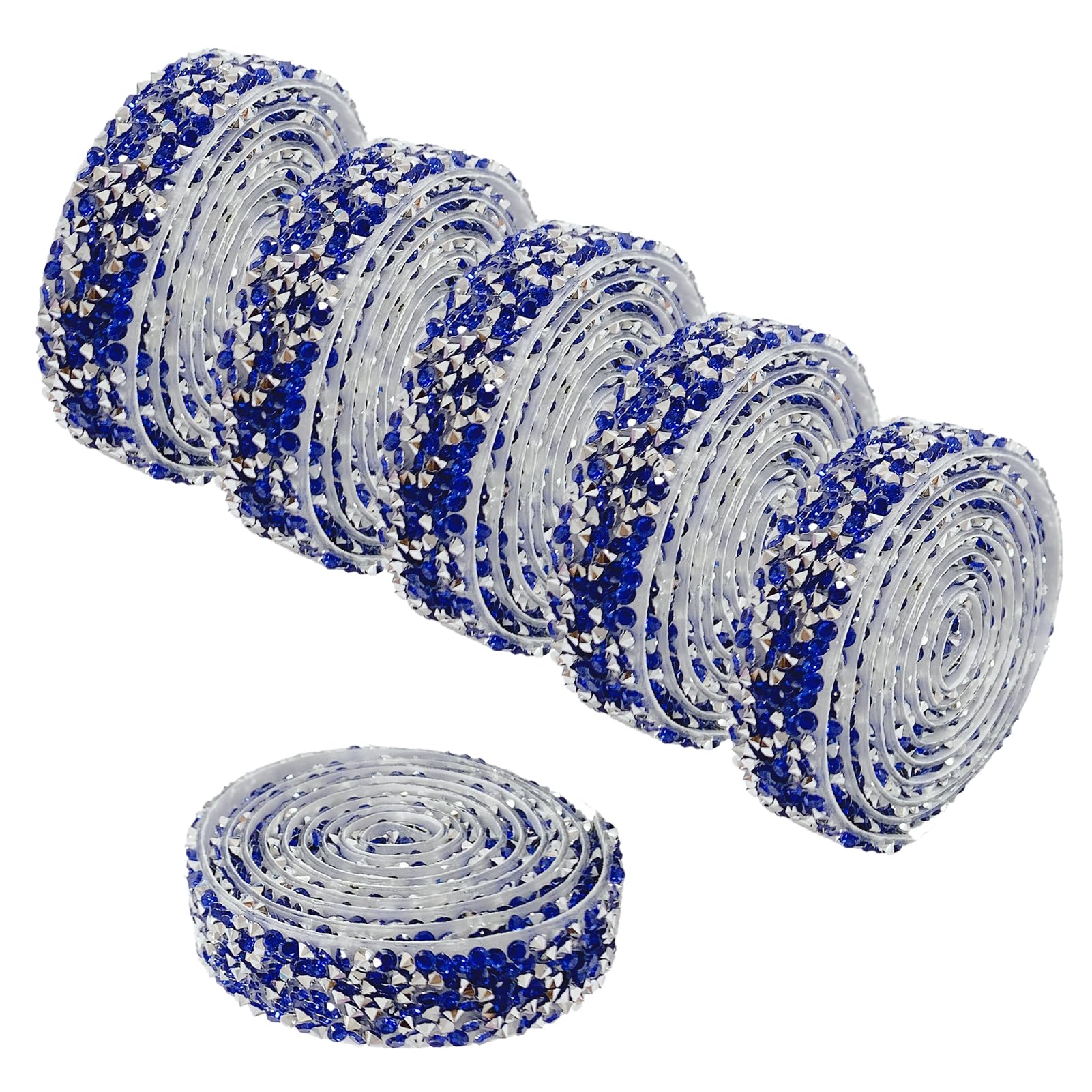 6 rollos de cinta autoadhesiva de diamantes de imitación para manualidades y teléfonos