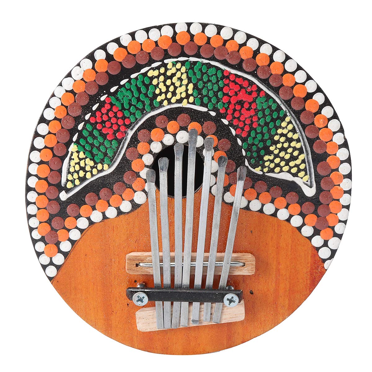 VIDOO 7 Clés Finger Piano Réglable Peint De Noix De Coco Kalimba Thumb Piano