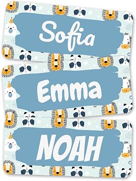 Personalized Daycare Name Labels for Kids [70pcs] - Waterproof Name Stickers for School, Items & Clothing - Self Adhesive Name Stickers - Custom Stick On Labels 1.2x0.5