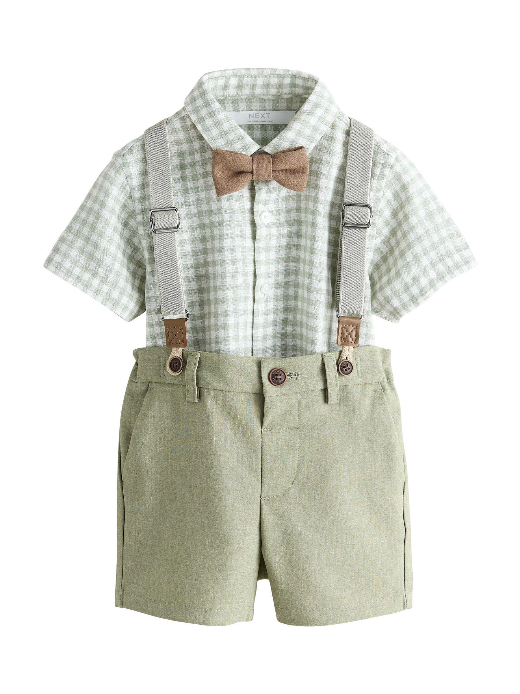 NEXT Jungen Hemd, Hose, Hosenträger und Fliege im Set