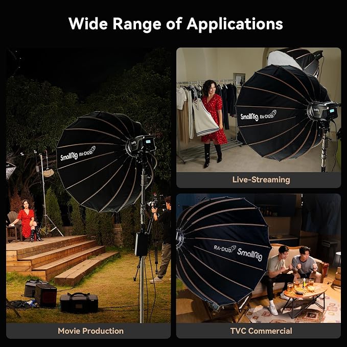 SmallRig Softbox Parabólico para luz Bowens 120 cm miniatura 4