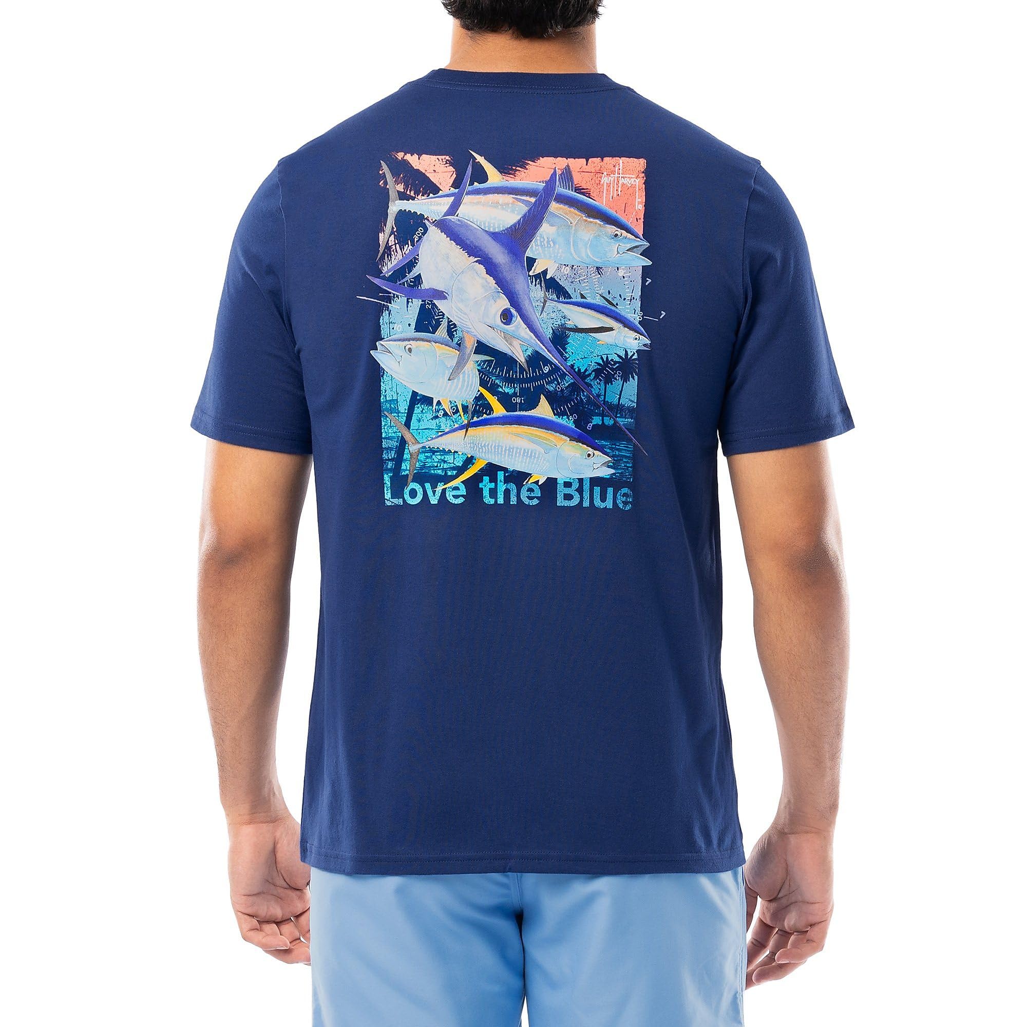 Guy Harvey Men’s Short Sleeve OG Cotton Graphic Pocket T-Shirt