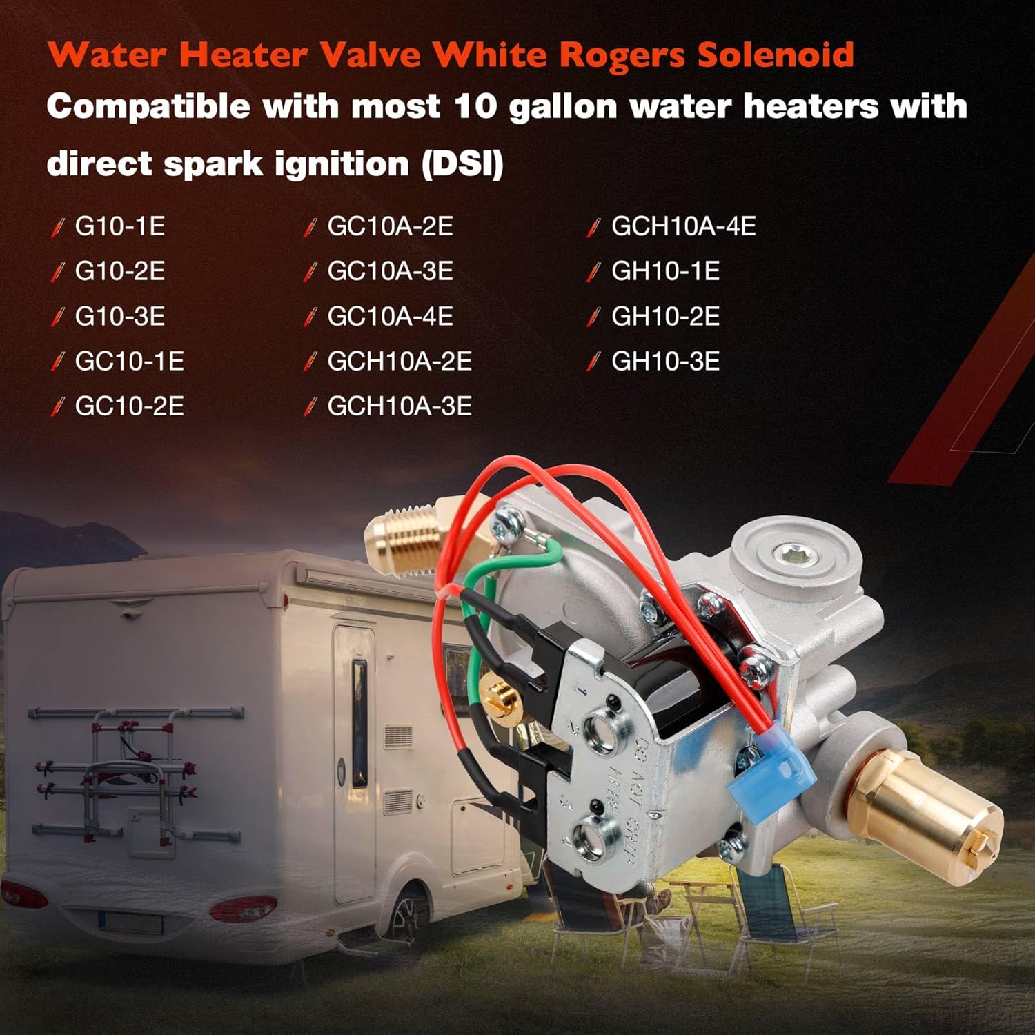 GC10A-4E 92089 RV Water Heater Gas Valve – Compatible with Atwood 10 Gal Water Heaters G10-1E, G10-3E, GC10-1E, GC10A-2E, GCH10A-3E, GC10A-3E –for OEM #93844, 93870, 93321, 92078