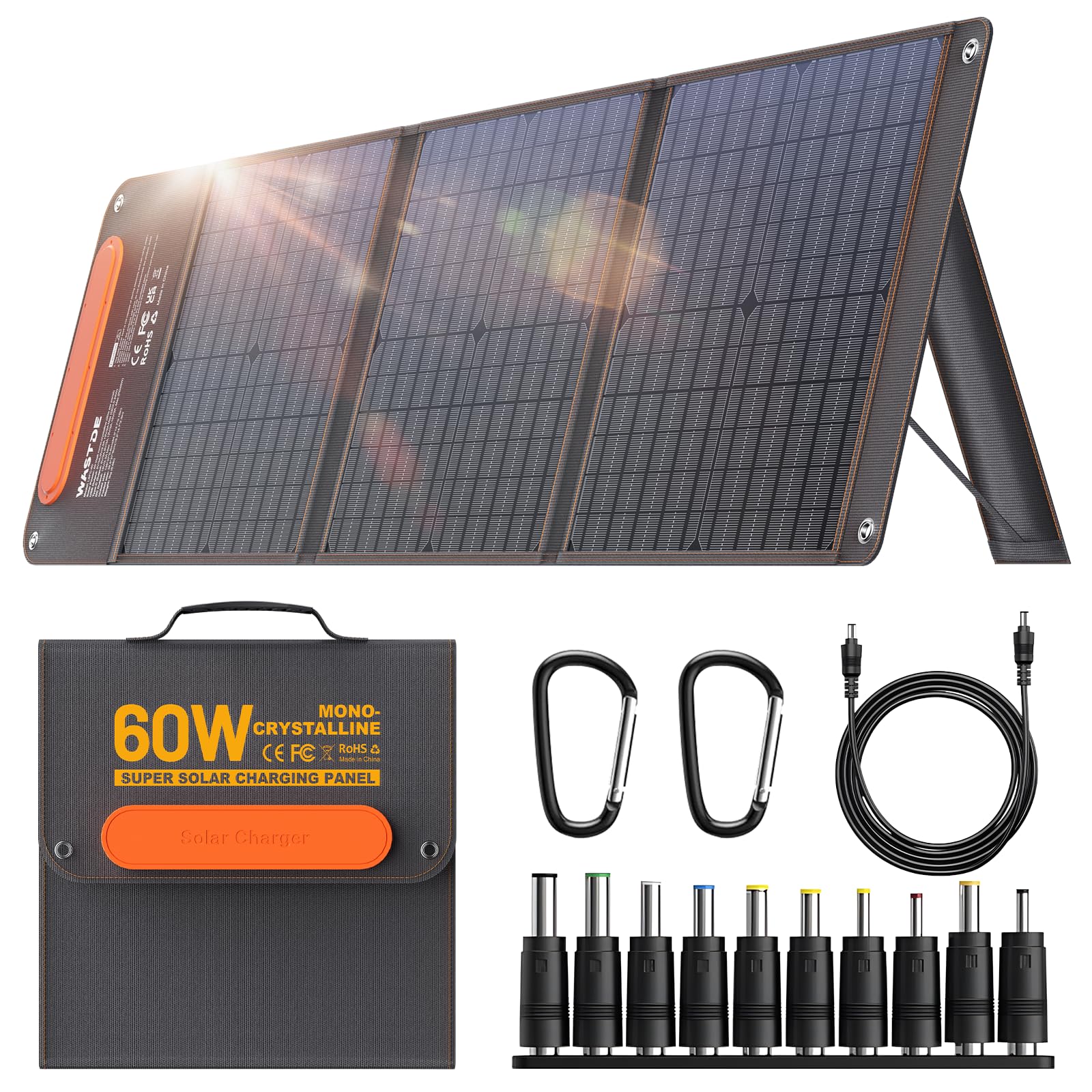 ★suaoki ソーラーパネル 60W Solar Charger SUAOKI Solar Charger 60W Portable Solar Panel Foldable High