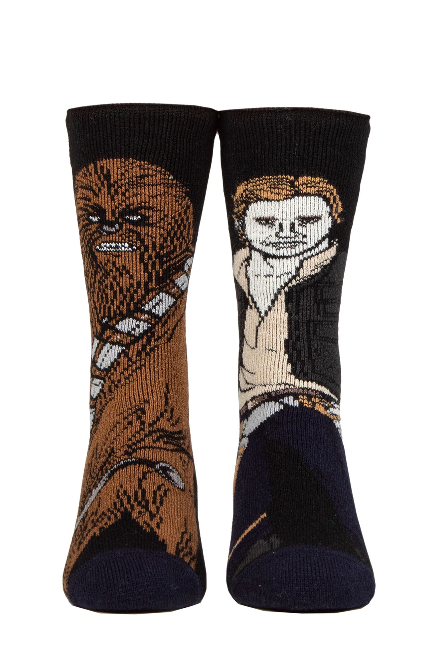 Mens Lite Licensed Character Socks - Star Wars Chewie & Han Solo