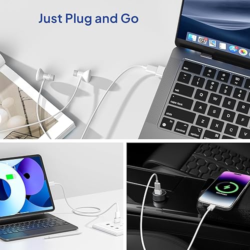 Miniatura 6 de Elebase Adaptador USB a USB C, paquete de 4, convertidor de cable tipo C hembra a A macho para Apple Watch 10 iWatch 9 SE, iPhone 16 15 14 Pro Max