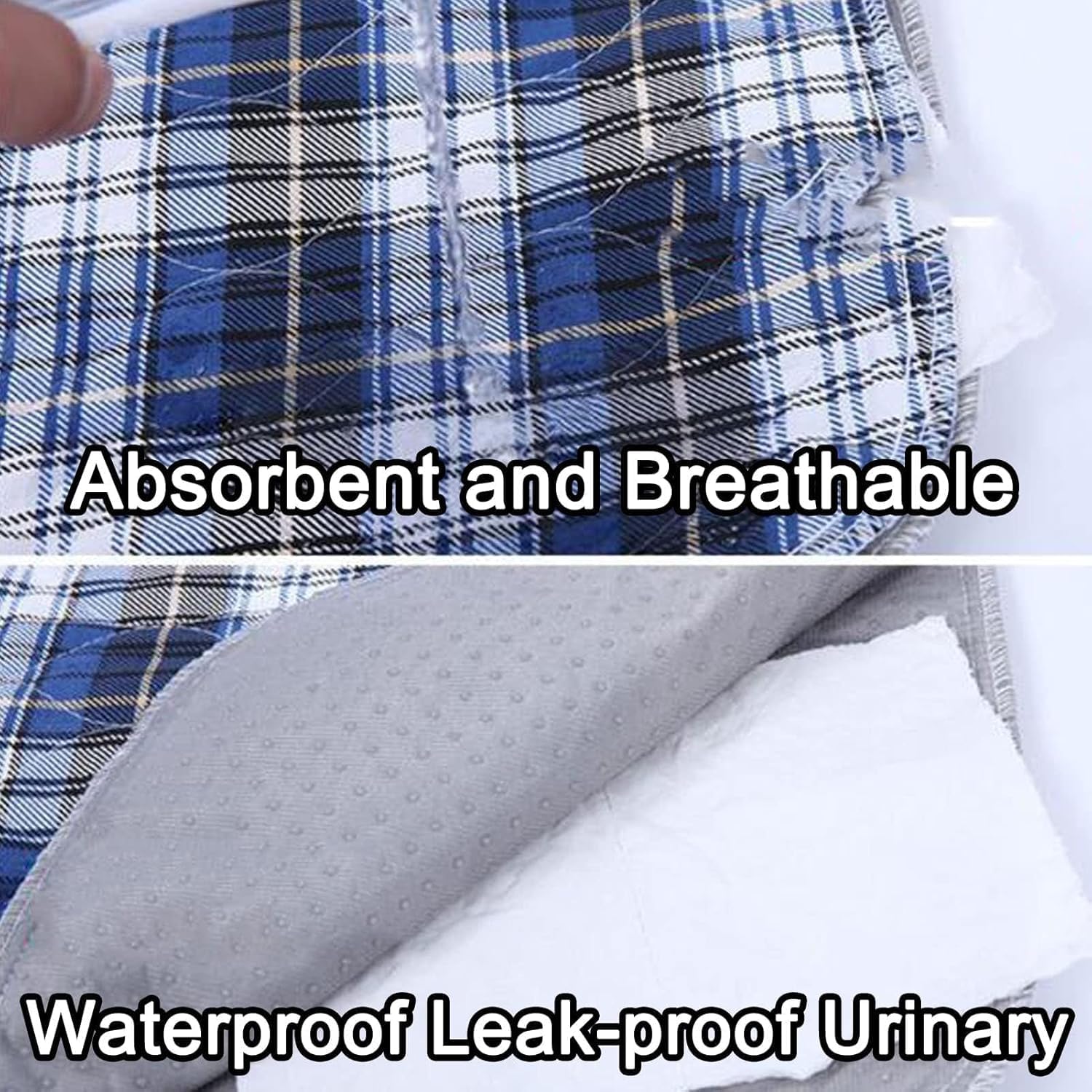 Almohadillas De Cama Para Incontinencia Impermeables Reutilizables, Protector De Colchón Antideslizante Para Almohadilla De Incontinencia Para Bebés Mayores Sábana Impermeable De 3 Capas,120*180CM