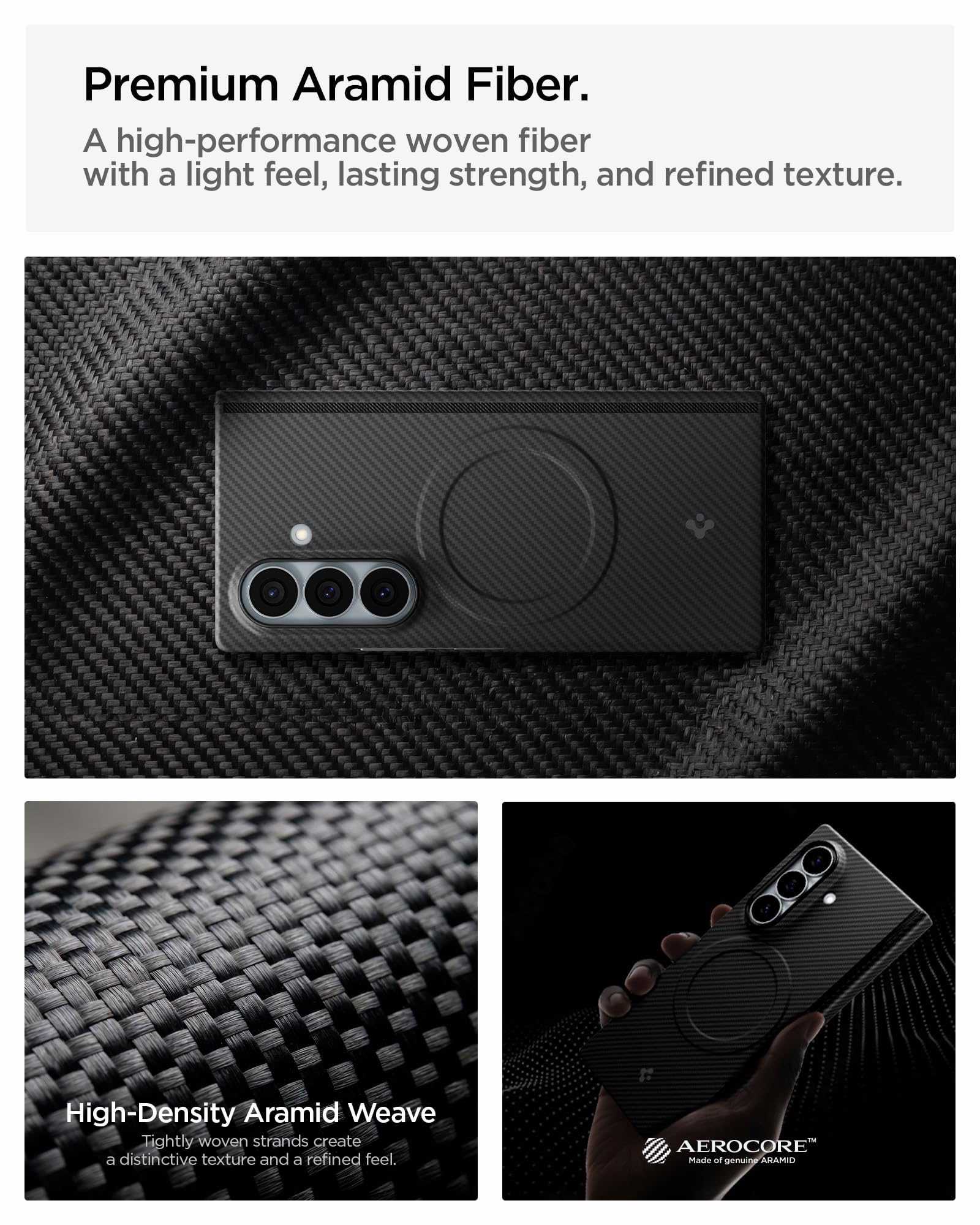 Spigen AirSkin Aramid MagFit Case for Samsung Galaxy Z Fold 8 Ultra, Black — Amazon image 3