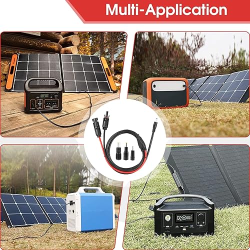 Miniatura 7 de Cable adaptador de panel solar, 0.217x0.083 in a CC 0.315 in, 0.217x0.098 in y 0.138x0.053 in convertidor para central eléctrica portátil GZ Yeti