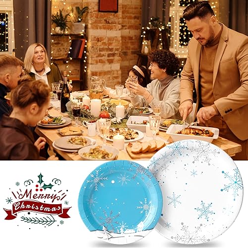 Miniatura 4 de 32 platos de cena de Oktoberfest de 9 y 7 pulgadas, platos de postre decorativos desechables para el Oktoberfest, platos de fiesta de papel azul y